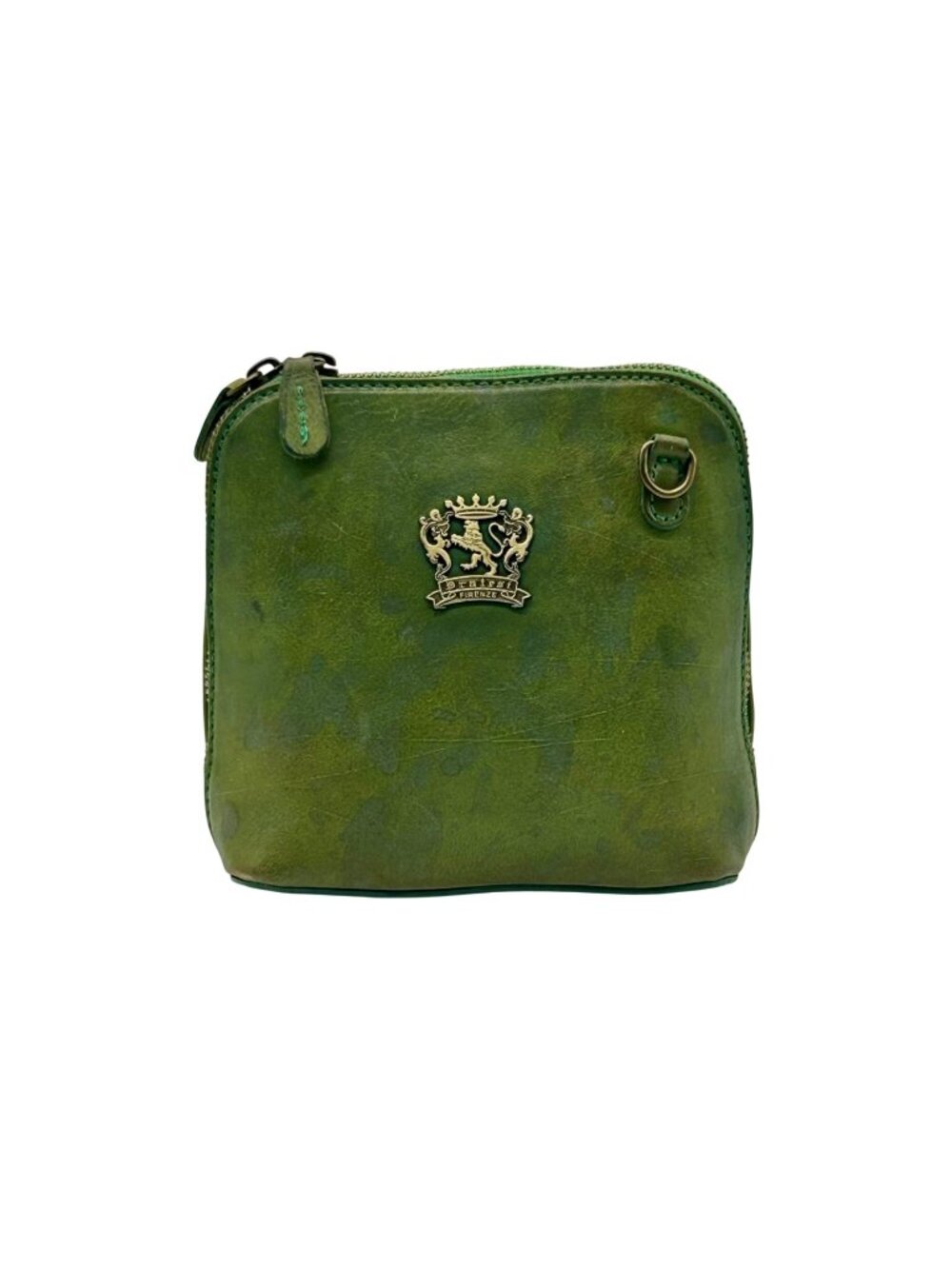 Pratesi Green Italian Leather Crossbody Bag